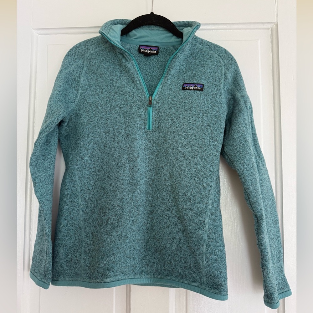 Patagonia Teal Better Sweater 1/4 Zip Pullover